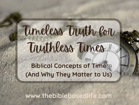 Timeless truth, Biblical concepts of time, gold pocket watch in sand