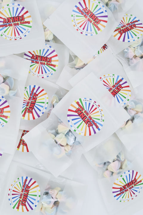 Bags of custom Vermont made treats, in themed packaging for events, parties and celebrations.