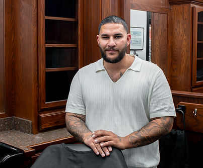 Gino a Master Barber and Hair Stylist who is also the barbershop owner is highly experienced in skin fades, long length haircuts,beard trims, straight razor shaves, lineups and haircolor services.