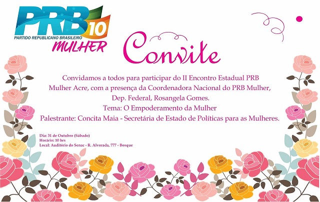 No Acre, PRB Mulher irá realizar encontro para debater o empoderamento feminino