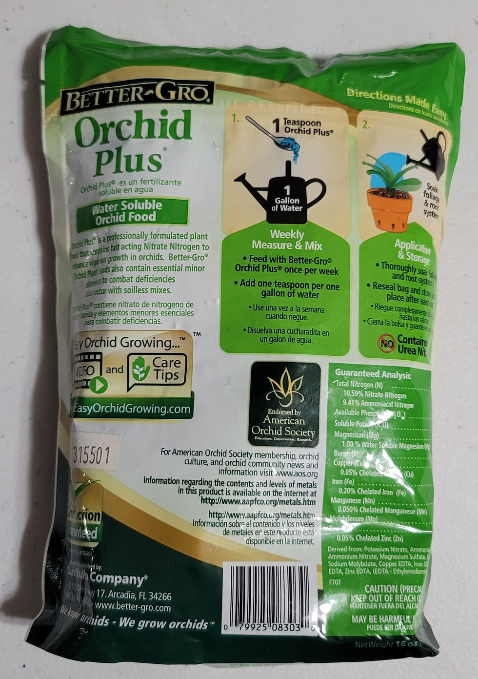 Thumbnail: Better-Gro Orchid Plus Fertilizer: 10-14-13, 16oz