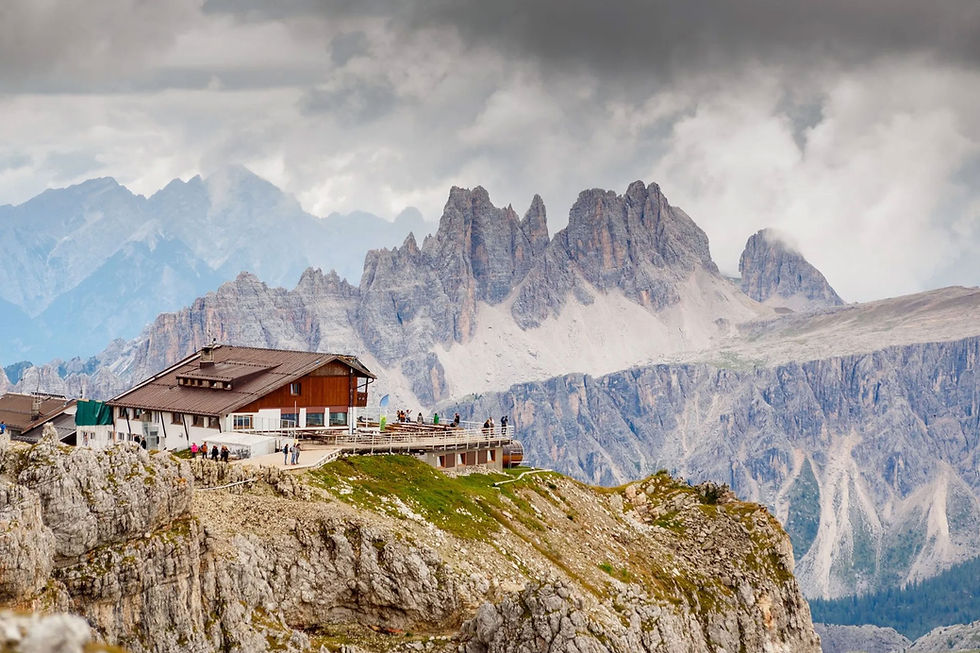 Dolomites hut booking – Rifugio Lagazuoi on the Alta Via 1 self guided hike, essential stop for Self Guided Hiking Dolomites programs.