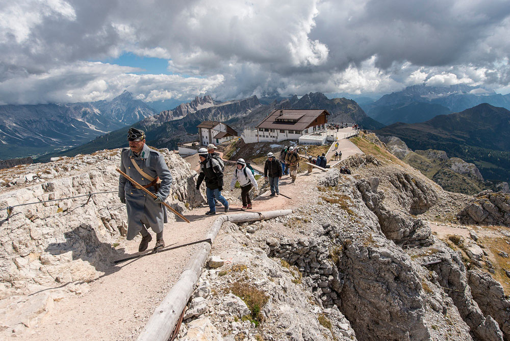 Hike and Rifugio Lagazuoi booking Passo Falzarego