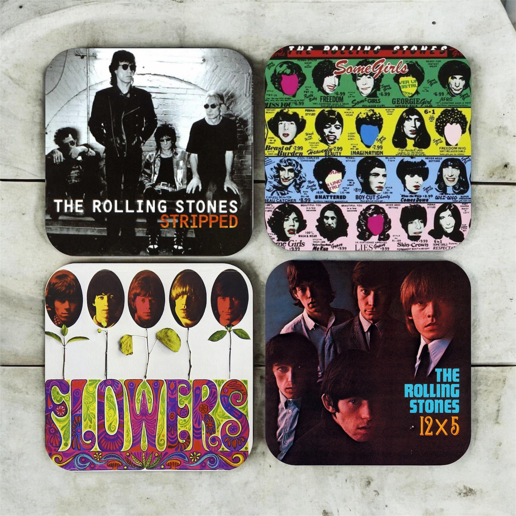 rolling stones set of 4 coasters