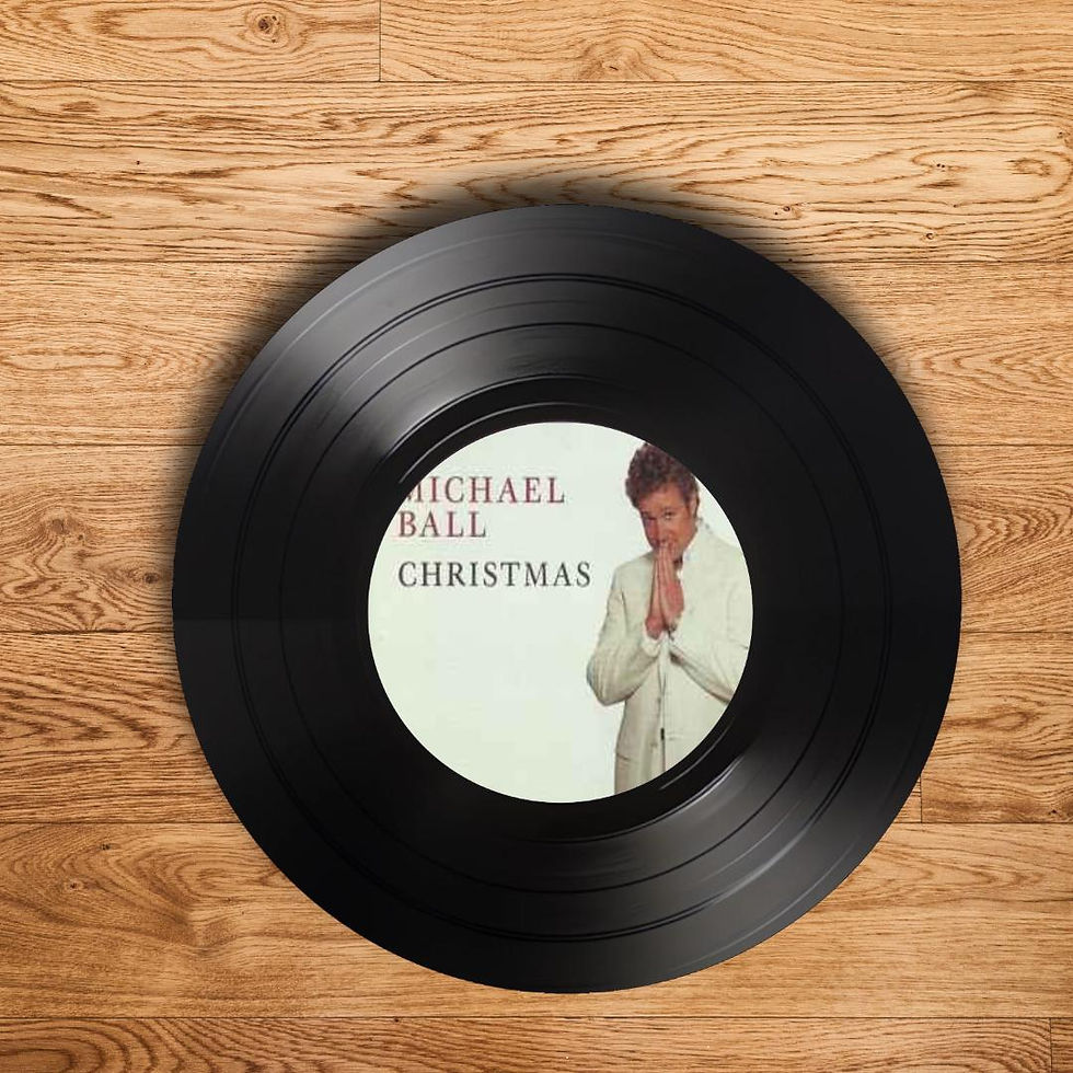 Michael Ball Round Record Coasters, Vintage Vinyl Music Decor