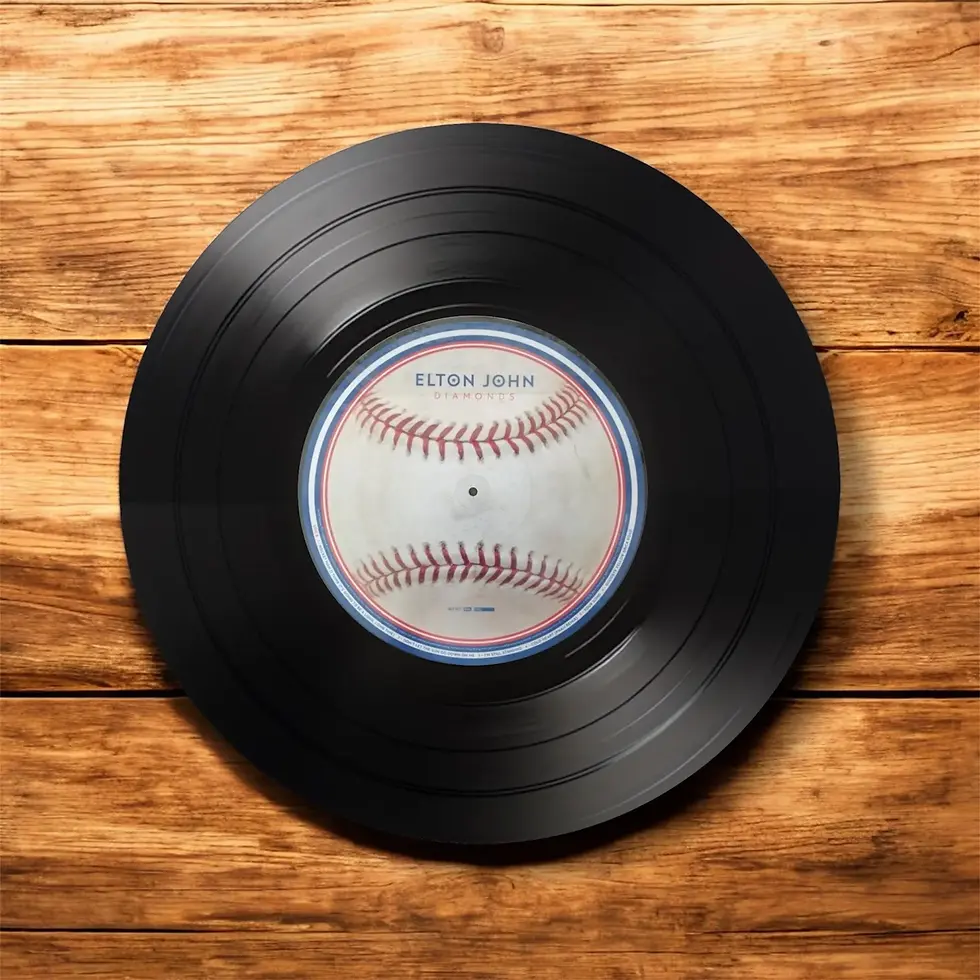 Thumbnail: Set of 4 Elton John Round Record Coasters, Vintage Vinyl Music Decor, Unique Coa