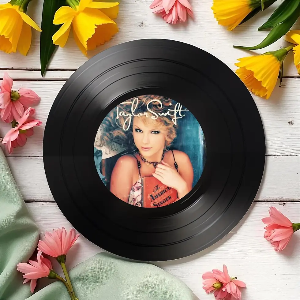Thumbnail: Set of 4 Taylor Swift Round Record Coasters