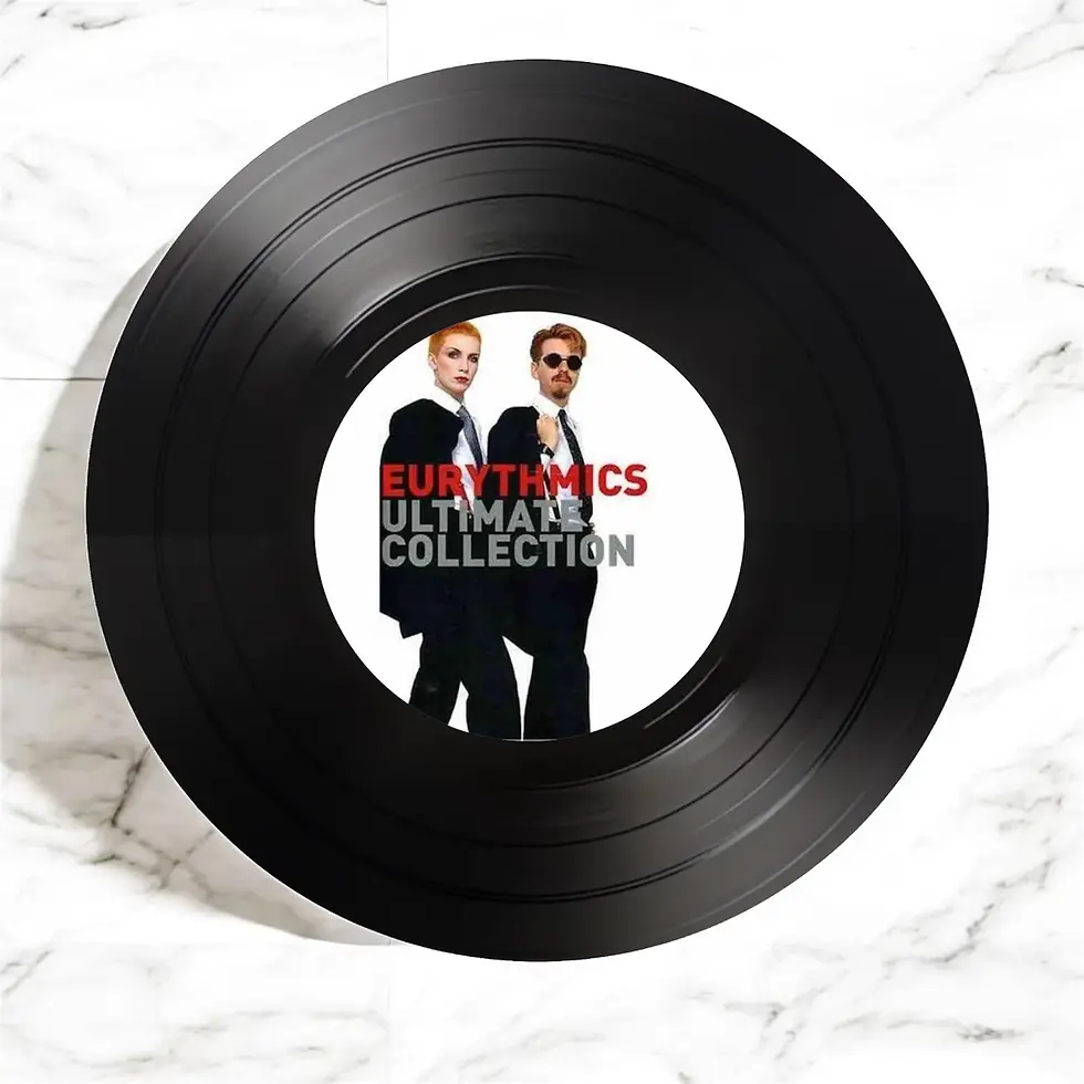 Eurythmics Round Record Coasters, Vintage Vinyl Music Decor, Unique Coasters,