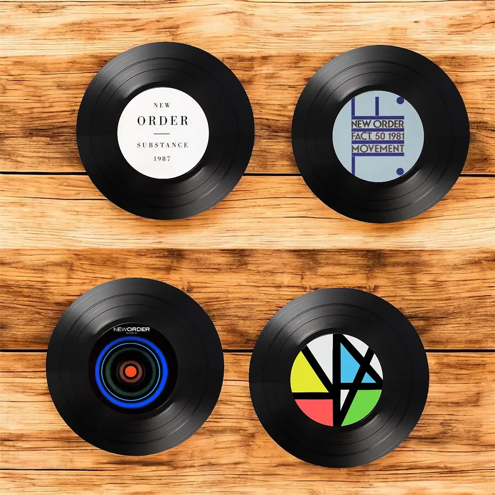 set of 4 new order record coasters