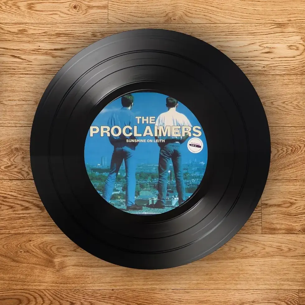 Thumbnail: The Proclaimers Round Record Coasters, Vintage Vinyl Music Decor, Unique Coaster,