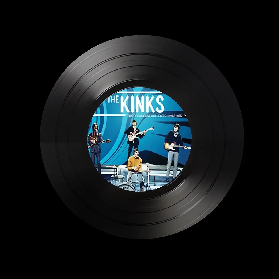Thumbnail: The Kinks Round Record Coasters, Vintage Vinyl Music Decor, Unique Coasters,