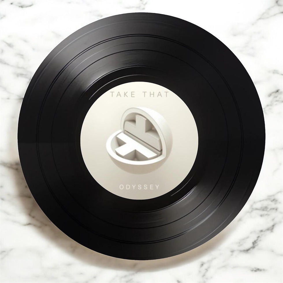 Set of 4 Take That Round Record Coasters, Vintage Vinyl Music Decor, Unique Coasters