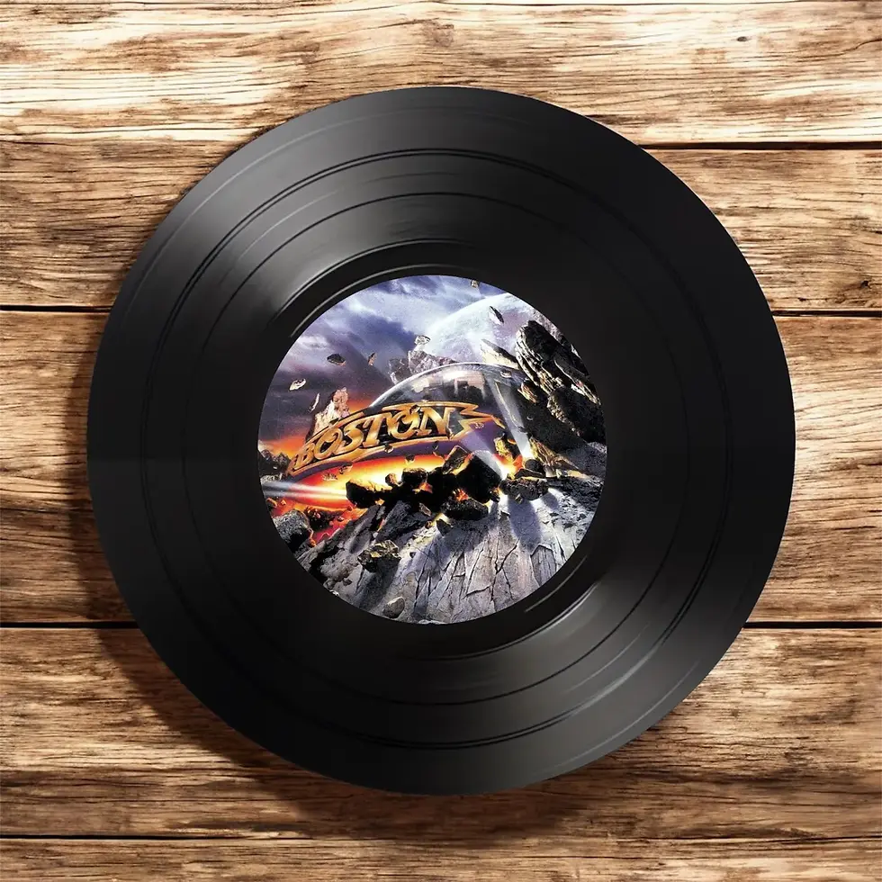 Thumbnail: Boston Round Record Coasters, Vintage Vinyl Music Decor, Unique Coasters, Music Memorabilia, Music Fan Gift, Record Coasters