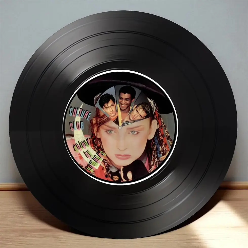 Thumbnail: Set of 4 Culture Club Round Record Coasters Retro Decor