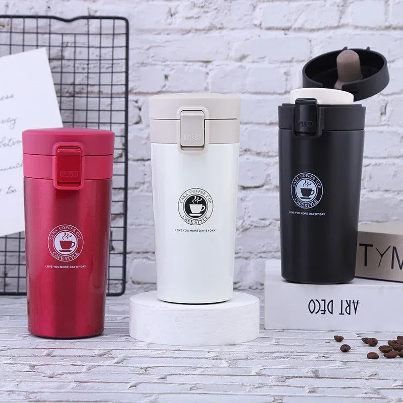 Thumbnail: 0.5L Stainless Steel Thermal Mug - Leak-proof Coffee Flask