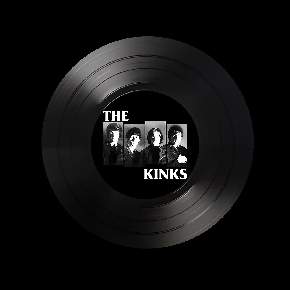 Thumbnail: The Kinks Round Record Coasters, Vintage Vinyl Music Decor, Unique Coasters,