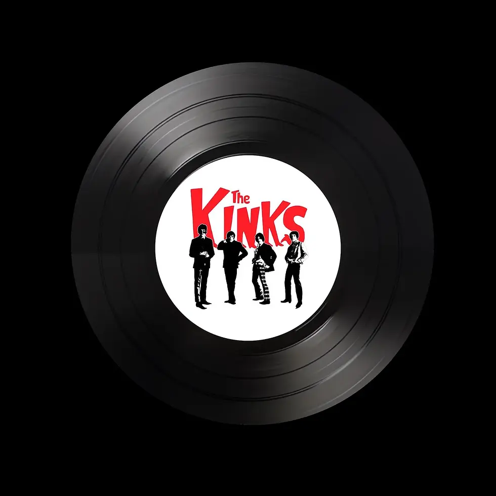 Thumbnail: The Kinks Round Record Coasters, Vintage Vinyl Music Decor, Unique Coasters,