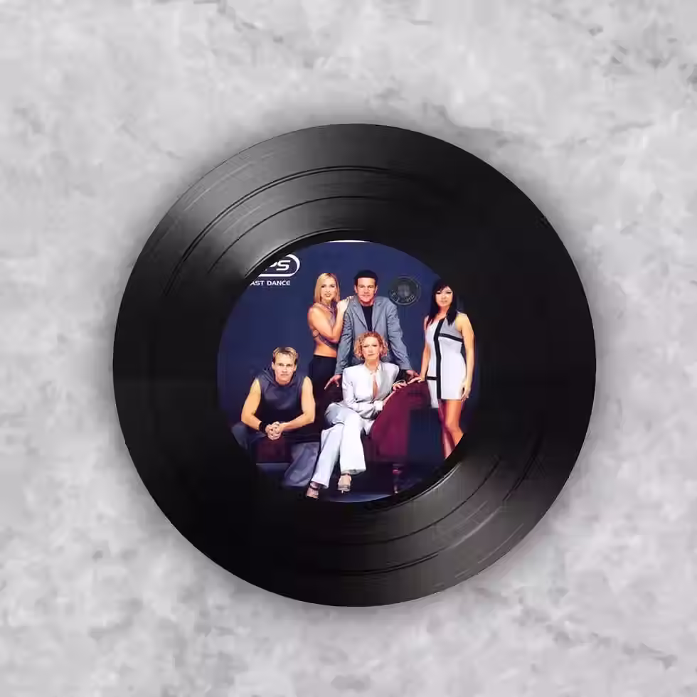 Thumbnail: Set of 4 Steps Record Coasters,