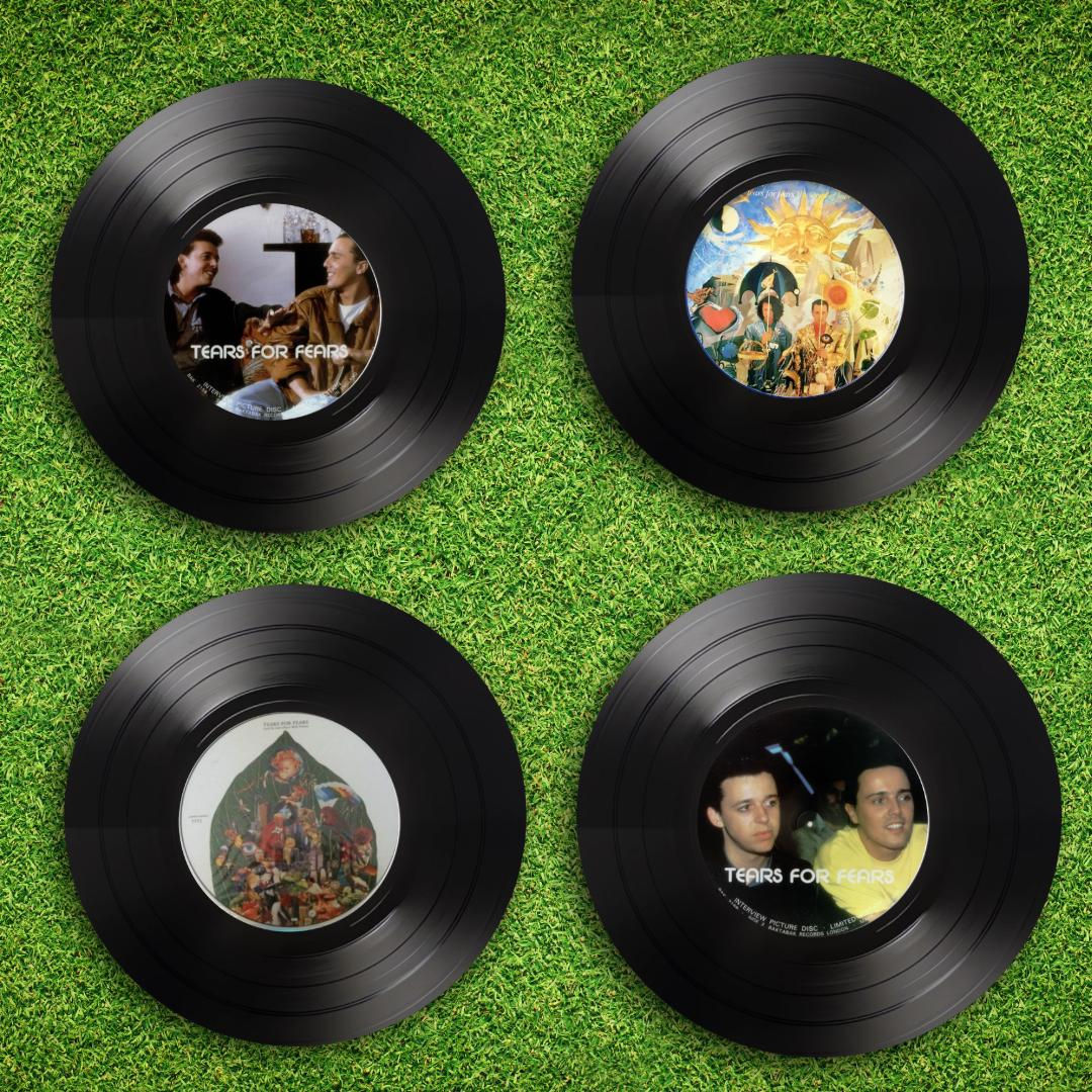 Set of 4 Tears for Fears Round Record Coasters