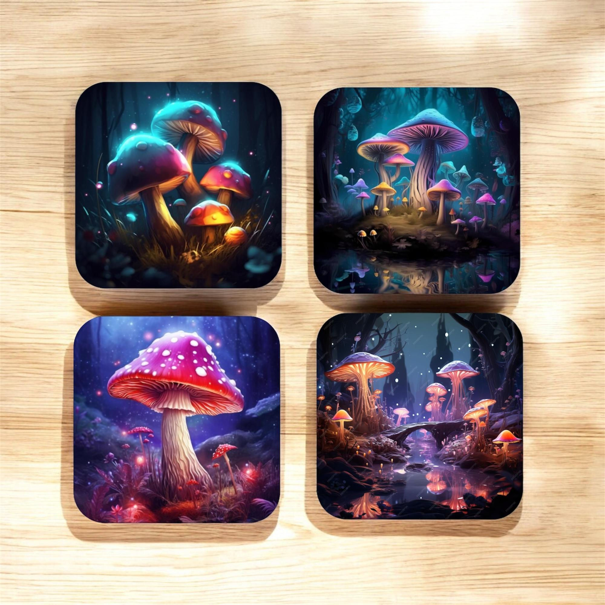 Fantasy Mushroom Coasters, holiday let |beautiful coasters