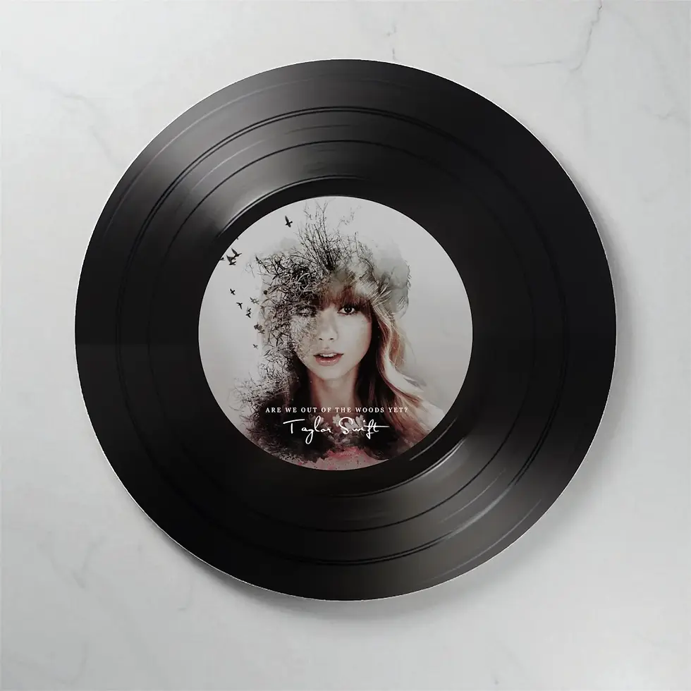 Thumbnail: Set of 4 Taylor Swift Round Record Coasters
