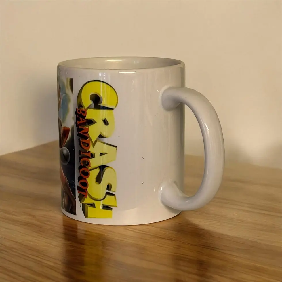 Thumbnail: Retro Crash Bandicoot Mug, Vintage Video Game Ceramic Coffee Cup, Retro Video Game