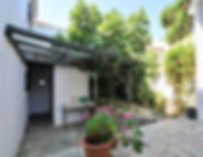 Rear courtyard area in the old village of Alonissos.