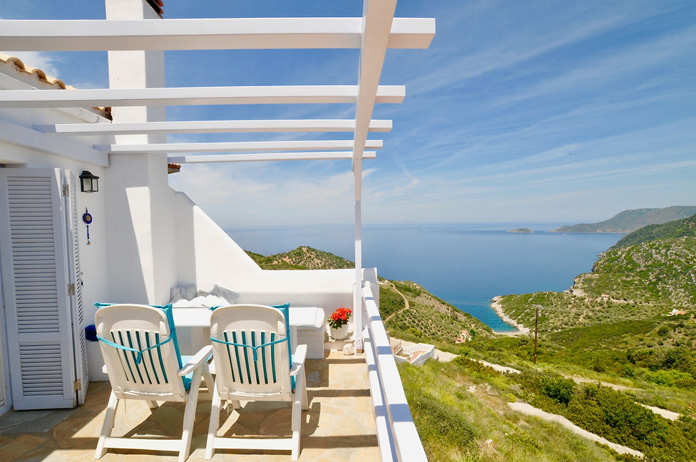 Birds eye view from the balcony of Villa Athena, Alonissos