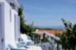 Lovely side balcony of villa Athena.