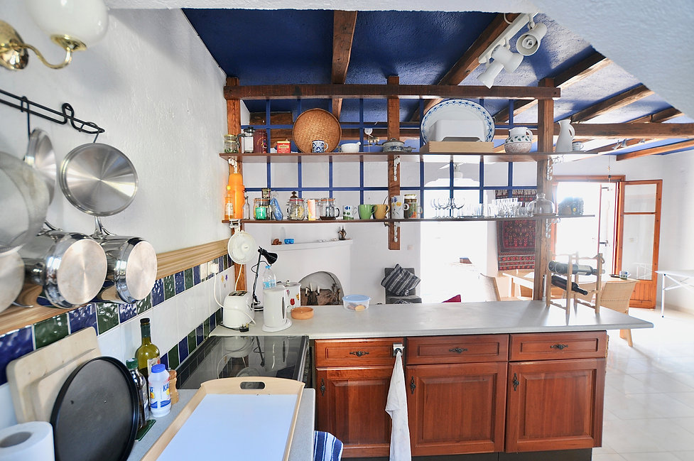 Cottage kitchen in old village of Alonissos.
