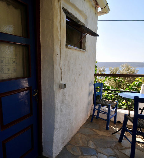 Front door to upper room of Mourtero