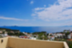 Stunning view from the top balcony, looking out towards the islands of 'The Two Brothers'.