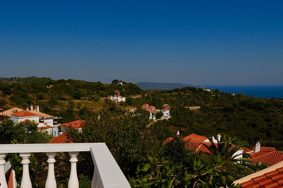 balcony view out to Peristera and the marine park of Alonissos
