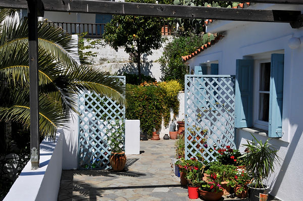 Outside eating area, old village Alonissos