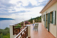 Large balcony with Aegean sea view.