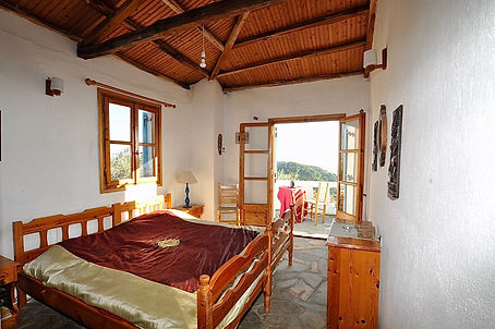 Bedroom with stone floor
