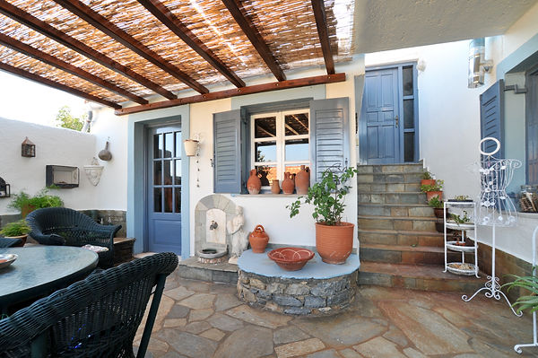 Ornate shaded courtyard