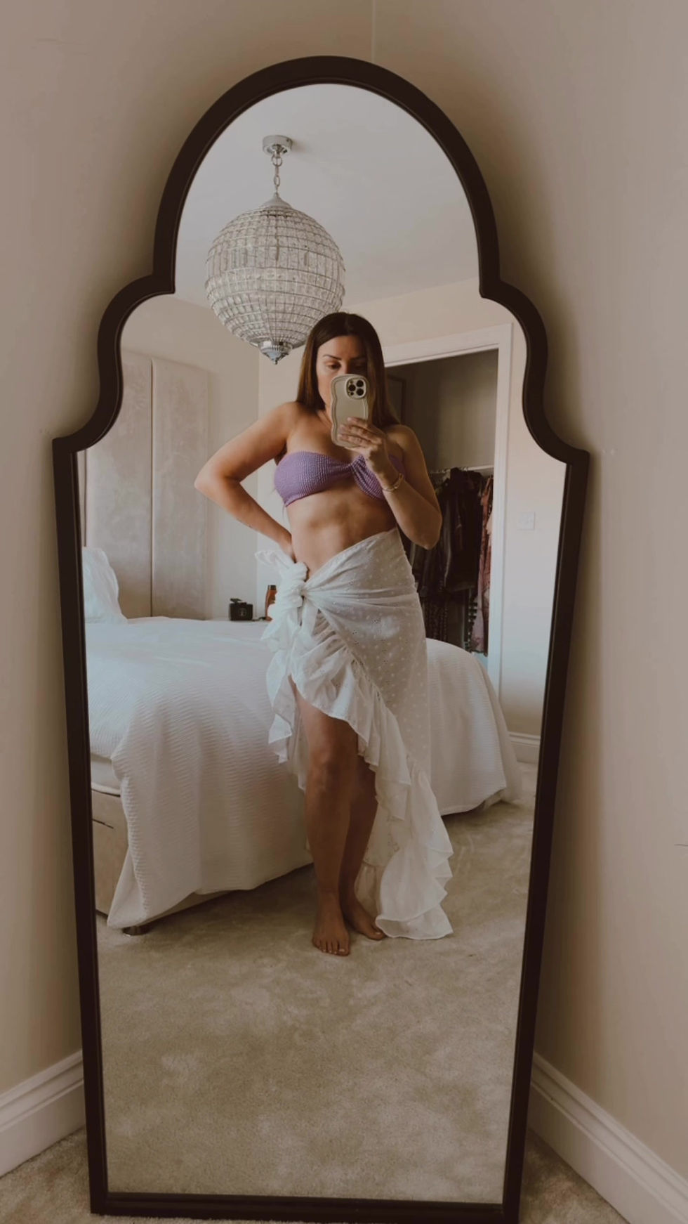 Thumbnail: White Broderie Anglaise Skirt