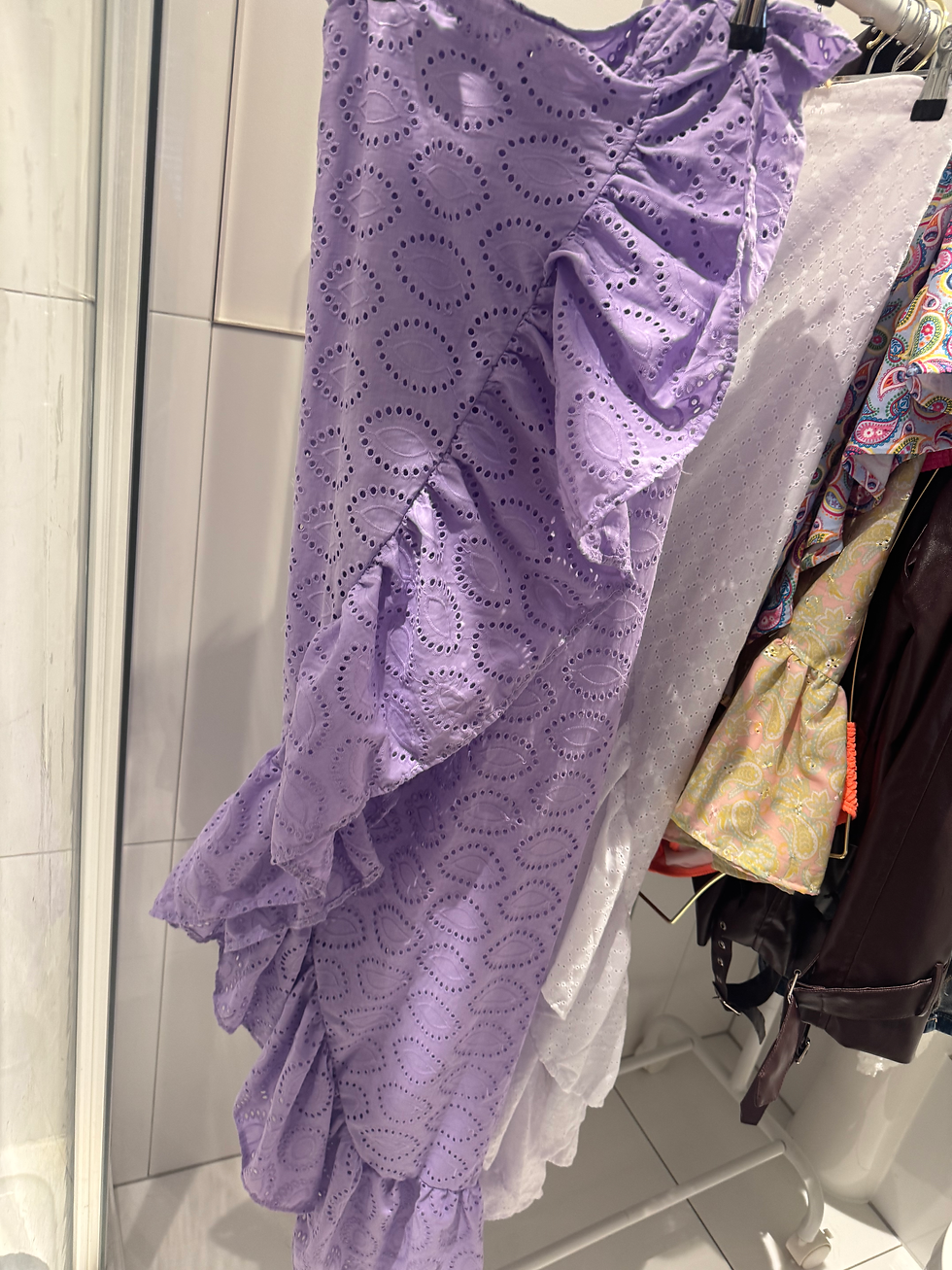 Thumbnail: Lilac Oval Broderie Anglaise