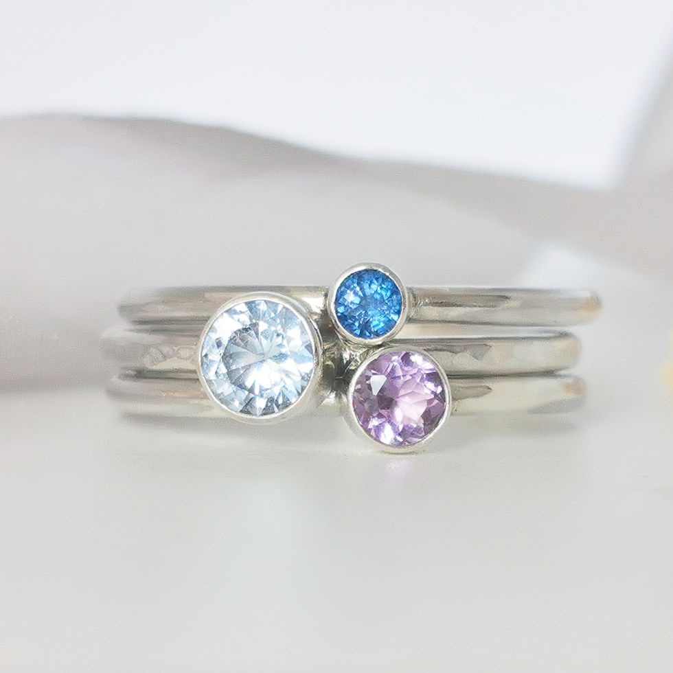 Thumbnail: Birthstone ring set 