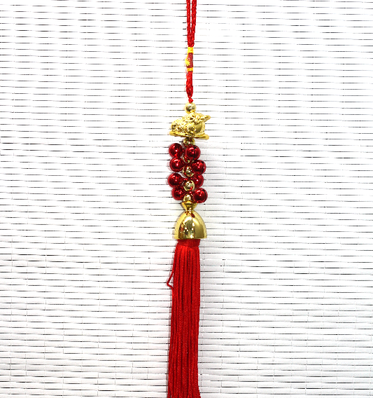 Подвеска "Жаба с красными бусинами"