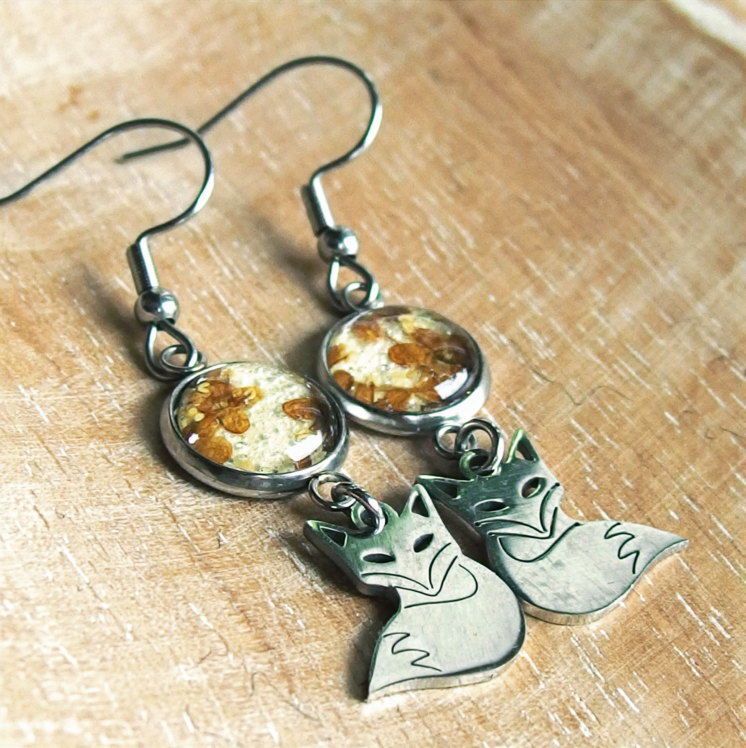 Ohrringe Fuchs Holunder