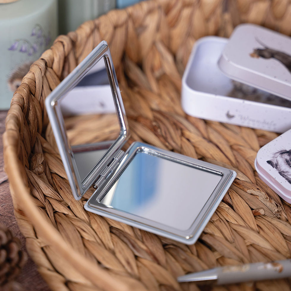 Miniaturbild: Wrendale Designs Taschenspiegel, geöffnet