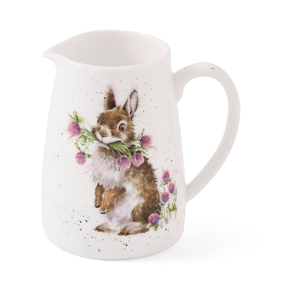 Miniaturbild: Wrendale Design kleine Milchkanne: Hase mit Blumen