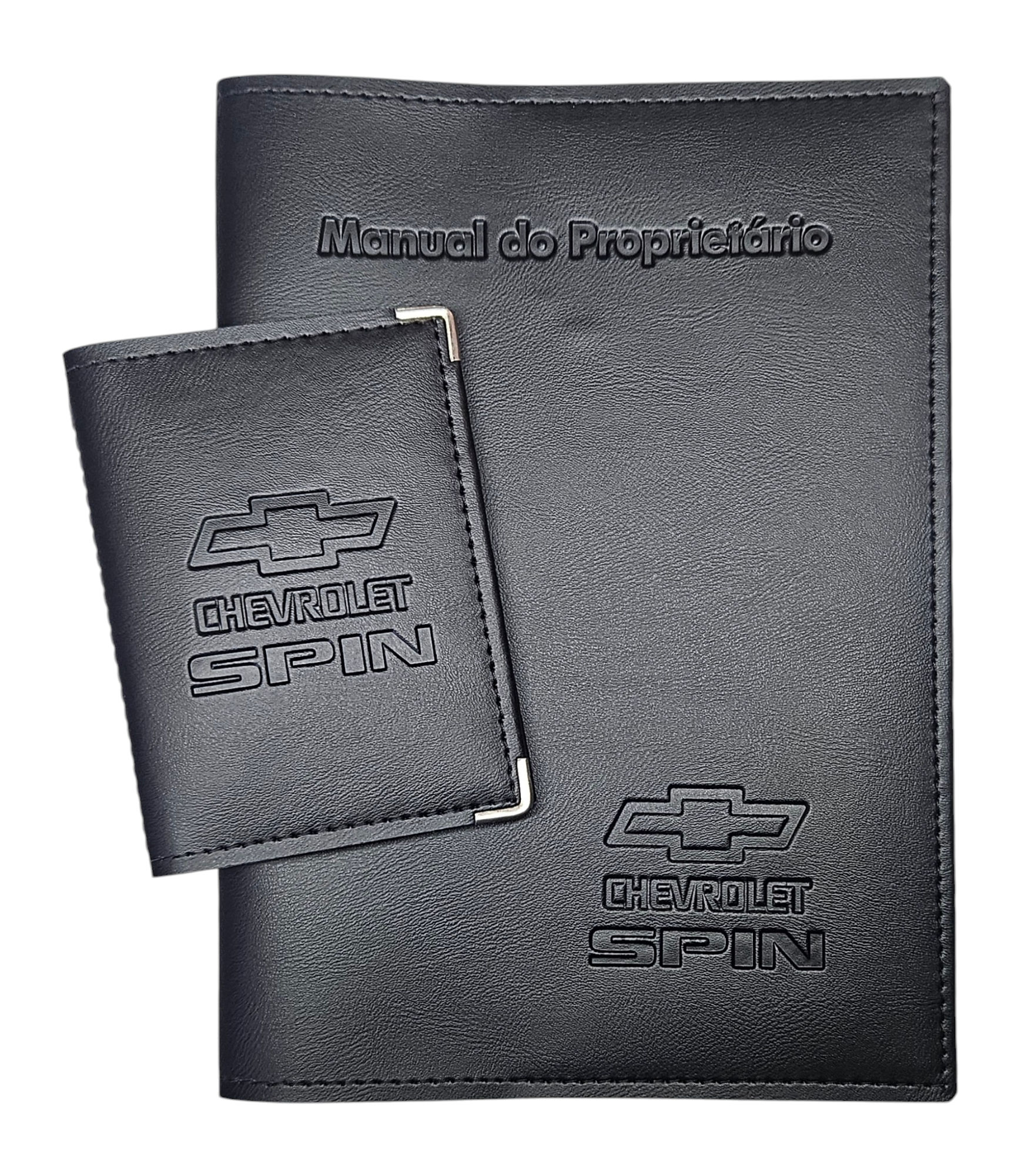 Spin Kit Porta Manual / Porta Documentos Couro Eco Chevrolet