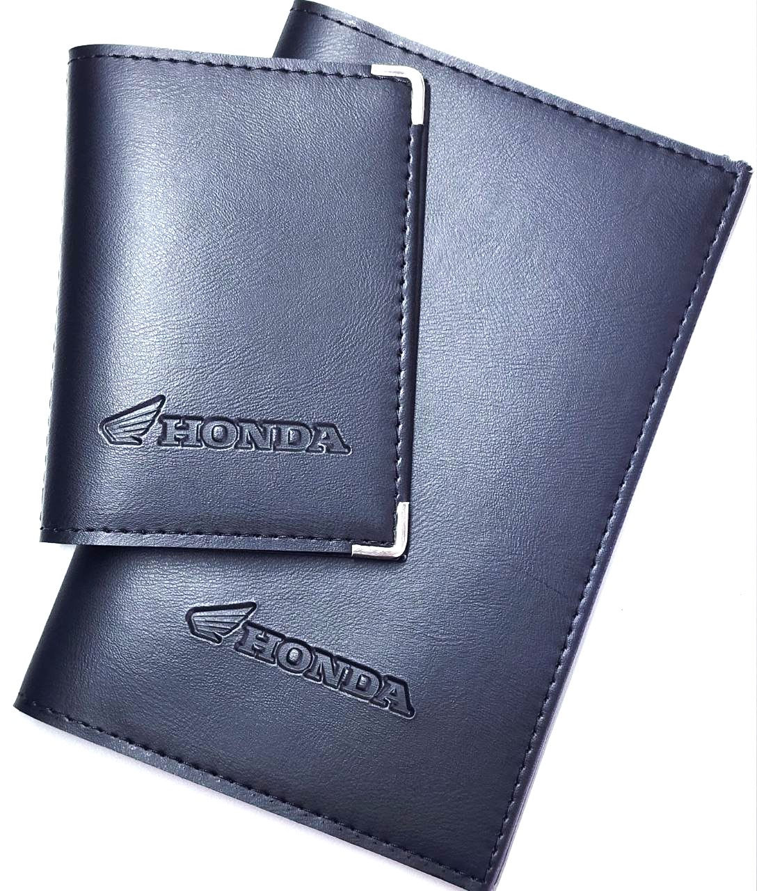 Honda Moto Kit Porta Manual / Porta Docs Couro Eco