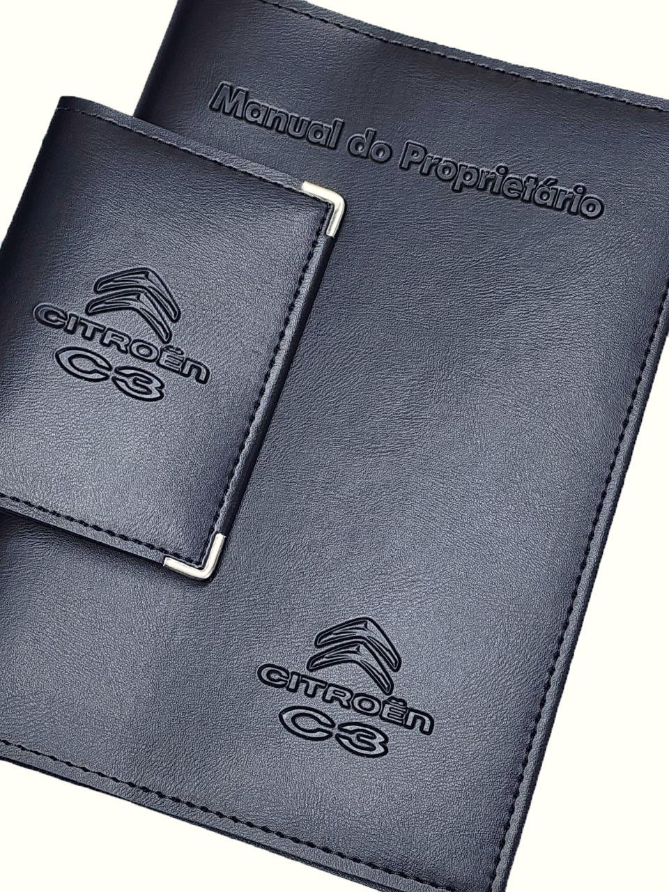 C3 Kit Porta Manual / Porta Documentos Couro Eco Citroên