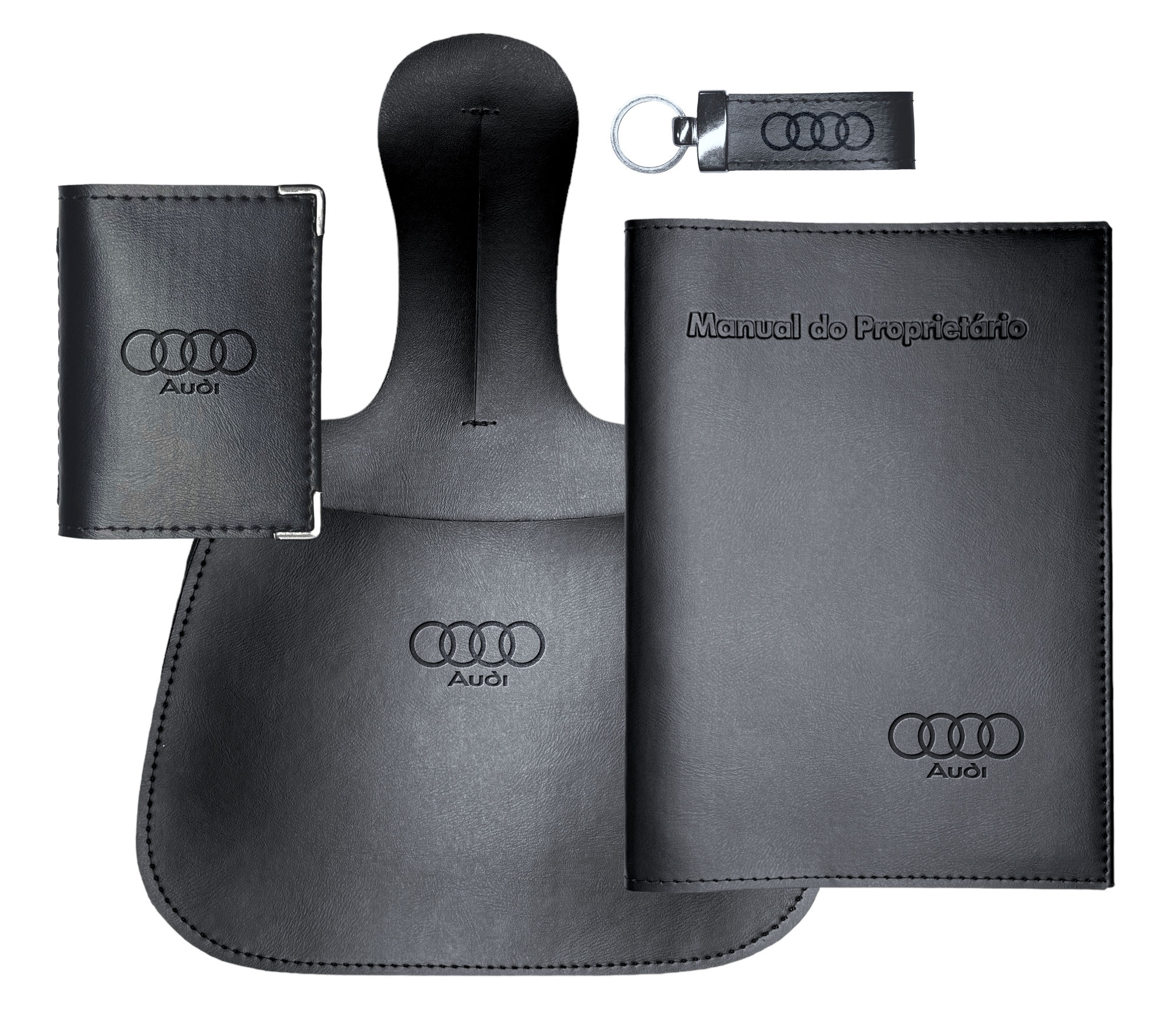 Kit Audi Porta Manual + Porta Docs + Chaveiro + Lix Gipsy