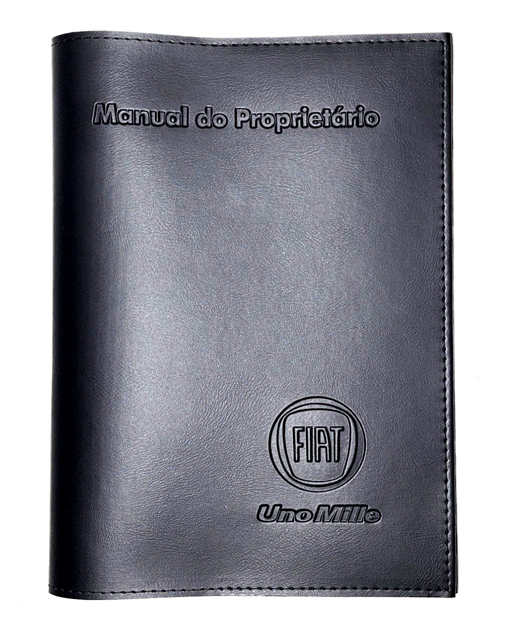 Uno Mille Porta Manual Couro Ecológico Fiat
