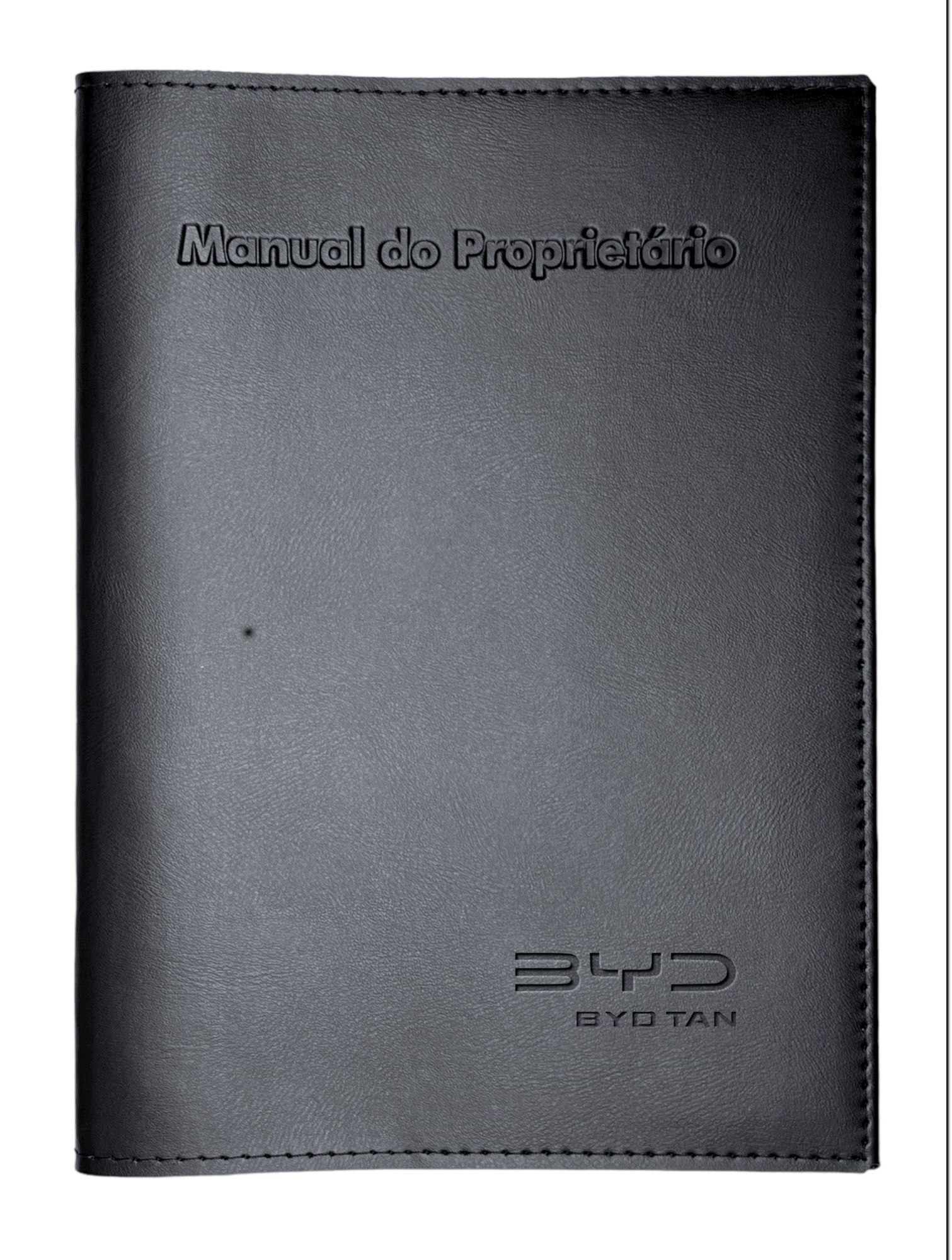 BYD Tan Porta Manual em Couro Ecológico.